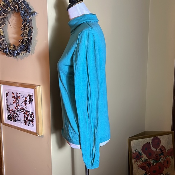 MAX MARA Spilata Size Large Turquoise Green Turtleneck 100% Pure New Wool  $458 - Picture 9 of 15